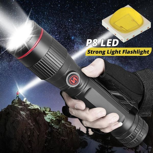 p8 led zoom portable xhp70.2 torch usb rechargeable waterproof lamp press switch use 1x18650 battery
p8 led zoom portable xhp70.2 torch usb rechargeable waterproof lamp press switch use 1x18650 battery