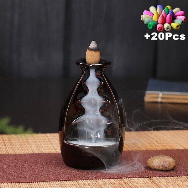 20cones creative home decor backflow stick incense burner ceramic censer decoration use in teahouse fragrance lamps
20cones creative home decor backflow stick incense burner ceramic censer decoration use in teahouse fragrance lamps