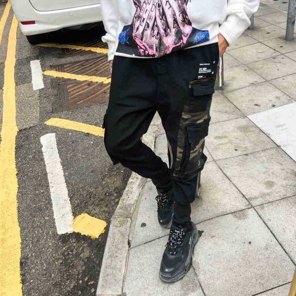 men's pants pant men multi-pocket slim hip hop casual streetwear camouflage patchwork cotton drawstring male jogger tro tidp, Black
men's pants pant men multi-pocket slim hip hop casual streetwear camouflage patchwork cotton drawstring male jogger tro tidp, Black