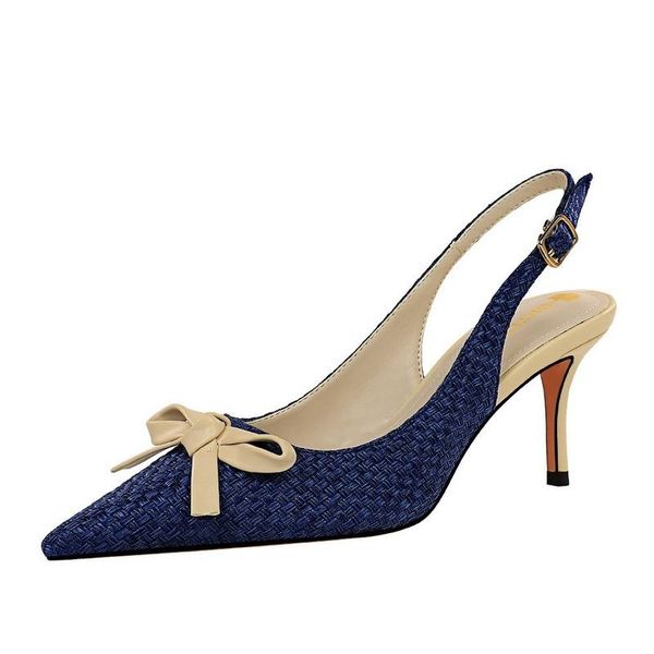 sandals 2021 women 7.5cm high heels slingback summer lady weave leather stripper sandles wedding bridal low blue shoes, Black
sandals 2021 women 7.5cm high heels slingback summer lady weave leather stripper sandles wedding bridal low blue shoes, Black