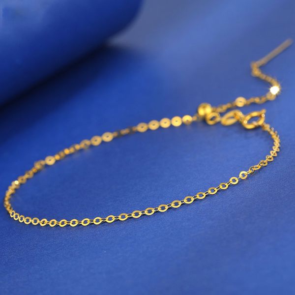 xf800 genuine 18k gold anklet fine jewelry au750 yellow white rose gold adjustable chain for women luxury gift j502, Red;blue
xf800 genuine 18k gold anklet fine jewelry au750 yellow white rose gold adjustable chain for women luxury gift j502, Red;blue