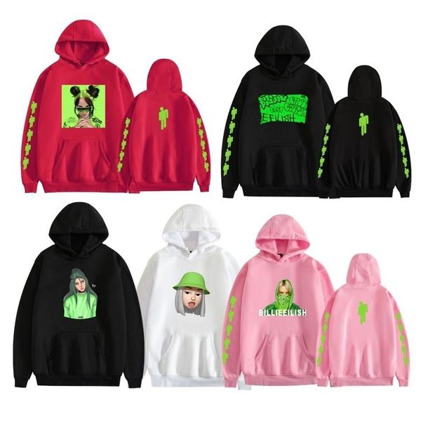 selling billie eliish fall and winter fashion hooded pullover plush women's sweater, Black
selling billie eliish fall and winter fashion hooded pullover plush women's sweater, Black