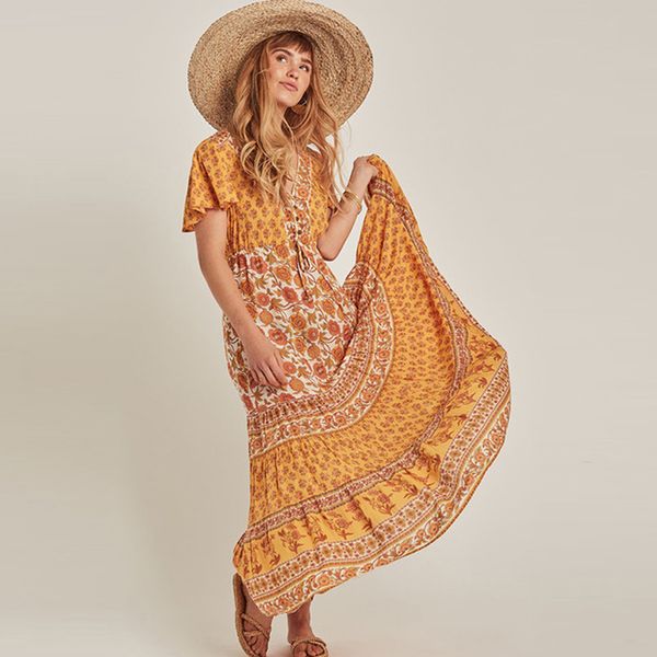 women summer short sleeve loose boho dress vintage print floral female long maxi dress casual holiday lady enthic dress, Black;gray
women summer short sleeve loose boho dress vintage print floral female long maxi dress casual holiday lady enthic dress, Black;gray