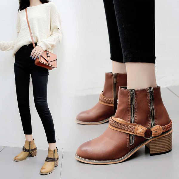 new fall / winter 2019 round head leather with side zipper martin boots low heel large women's shoes, White;red
new fall / winter 2019 round head leather with side zipper martin boots low heel large women's shoes, White;red