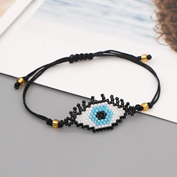 fashion personality ethnic style turkish blue eyes handmade ladies beaded braided bracelet summer beach jewelry, Black
fashion personality ethnic style turkish blue eyes handmade ladies beaded braided bracelet summer beach jewelry, Black