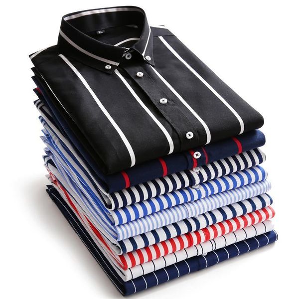 men's casual shirts striped long-sleeved shirt korean style slim summer trend male student fashion, White;black
men's casual shirts striped long-sleeved shirt korean style slim summer trend male student fashion, White;black