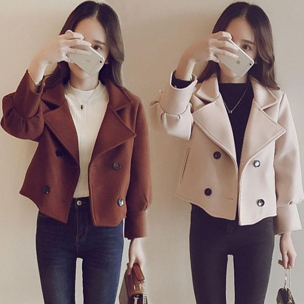 women's wool & blends woolen coat women 's short winter korean -style slim -fit short-height thick, Black
women's wool & blends woolen coat women 's short winter korean -style slim -fit short-height thick, Black