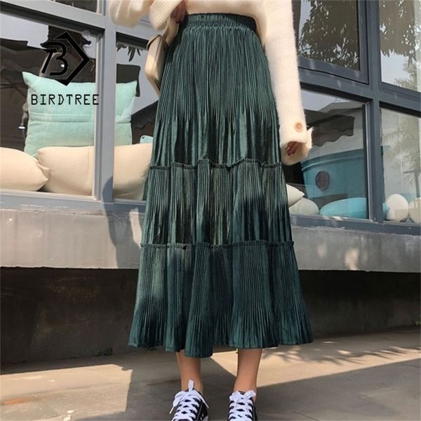 spring and autumn new high waist maxi skirts women's long velvet pleated skirt retro fashion a-line cake bottoms b07003r 210310, Black
spring and autumn new high waist maxi skirts women's long velvet pleated skirt retro fashion a-line cake bottoms b07003r 210310, Black