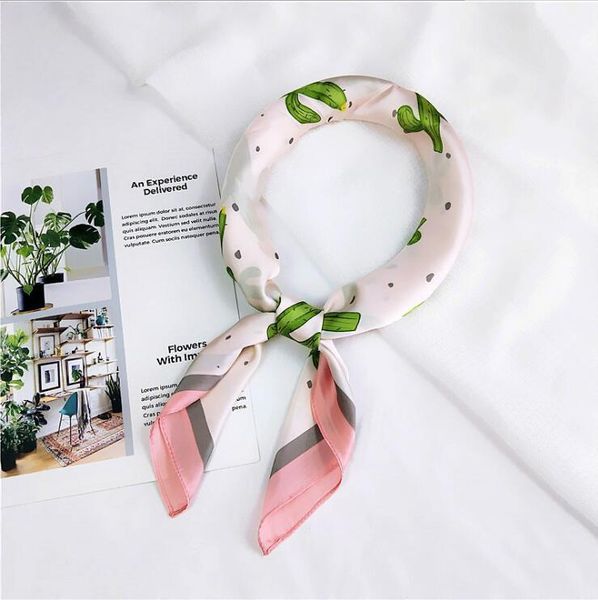 scarves 2021 cactus print handkerchief foulard square scarf women head neck wraps cute small headband female elegant 70x70cm, Blue;gray
scarves 2021 cactus print handkerchief foulard square scarf women head neck wraps cute small headband female elegant 70x70cm, Blue;gray
