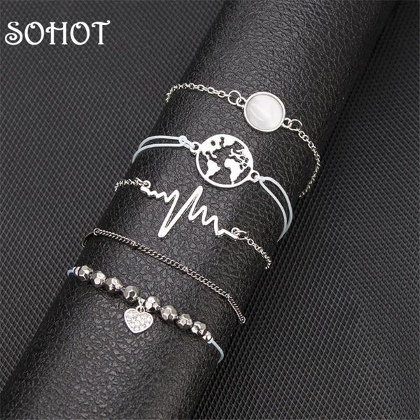 charm bracelets so punk style 2021 5pc crystal heart pendant minimalist electrocardiogram shape opal jewelry gift, Golden;silver
charm bracelets so punk style 2021 5pc crystal heart pendant minimalist electrocardiogram shape opal jewelry gift, Golden;silver