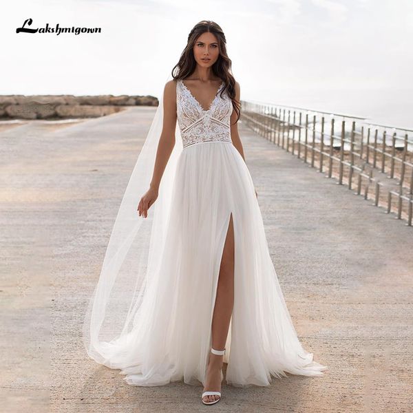 new high slit a line wedding es 2021 v neck backless lace appliques boho beach tulle bridal gown vestido de novia lg0v, White
new high slit a line wedding es 2021 v neck backless lace appliques boho beach tulle bridal gown vestido de novia lg0v, White