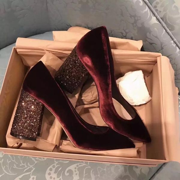 dress shoes autumn velvet pumps pointed wine red high heels chunky black shallow slip on ladies dresss bridal wedding
dress shoes autumn velvet pumps pointed wine red high heels chunky black shallow slip on ladies dresss bridal wedding