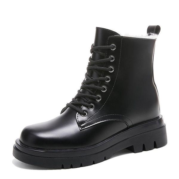 boots women's winter pu leather furry waterproof thick plush ankle warm footwear flat shoes zapatos de mujer, Black
boots women's winter pu leather furry waterproof thick plush ankle warm footwear flat shoes zapatos de mujer, Black