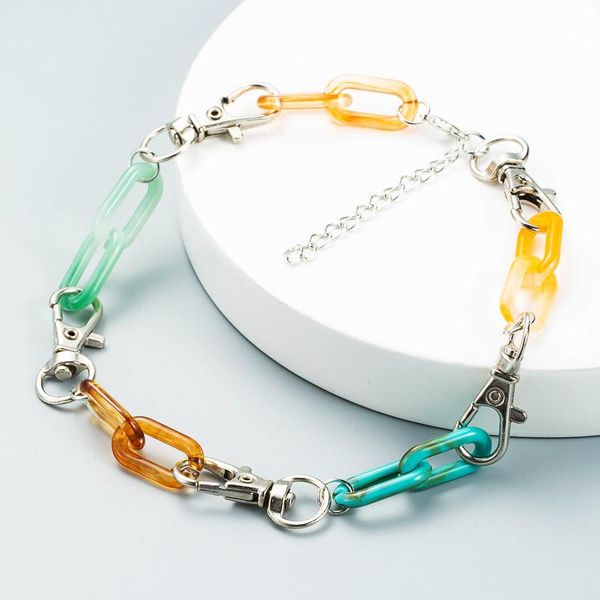 chokers rainbow personality lobster clasp hooks link choker collar necklace for man girls party daily hip hop acrylic clavicle, Golden;silver
chokers rainbow personality lobster clasp hooks link choker collar necklace for man girls party daily hip hop acrylic clavicle, Golden;silver