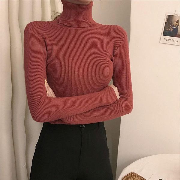 women's sweaters 2021 autumn winter women knitted turtleneck sweater casual soft jumpers fashion slim femme elasticity pullovers, White;black
women's sweaters 2021 autumn winter women knitted turtleneck sweater casual soft jumpers fashion slim femme elasticity pullovers, White;black