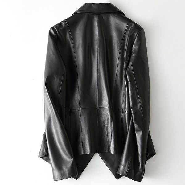 women's leather & faux office ladies slim fit short suit blazer women outwear coat sheepskin genuine jacket business work real jackets, Black
women's leather & faux office ladies slim fit short suit blazer women outwear coat sheepskin genuine jacket business work real jackets, Black
