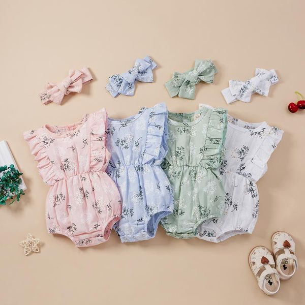 rompers 2pcs lovely baby girls outfit summer floral sleeve jumpsuits+ bow headwear rufflles playsuits for toddler, Blue
rompers 2pcs lovely baby girls outfit summer floral sleeve jumpsuits+ bow headwear rufflles playsuits for toddler, Blue