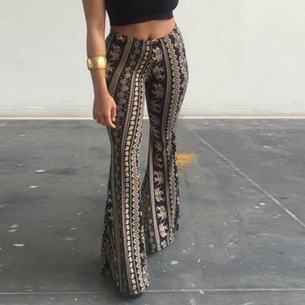 women's pants & capris women printed slim fashion flare trousers female retro summer african lady casual wear vintage modest classy fem, Black;white
women's pants & capris women printed slim fashion flare trousers female retro summer african lady casual wear vintage modest classy fem, Black;white