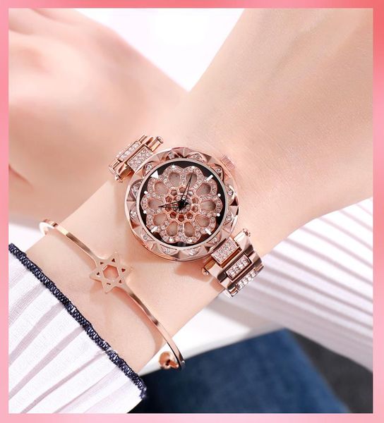 wristwatches 2021 montre femme marque de luxe fashion lady flower rhinestone magnetic steel belt watch casual female quartz relogio fem, Slivery;brown
wristwatches 2021 montre femme marque de luxe fashion lady flower rhinestone magnetic steel belt watch casual female quartz relogio fem, Slivery;brown
