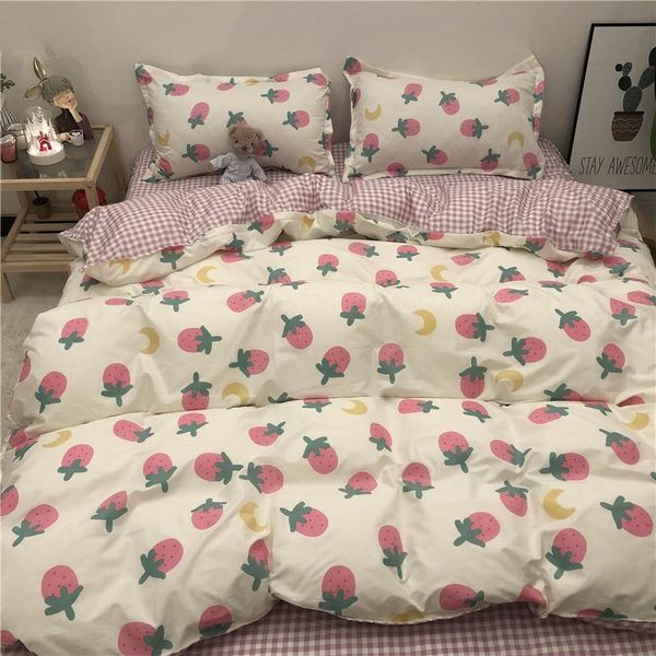 bedding sets 3/4pcs kawaii strawberry orange set twin full king size duvet cover bed sheet pillowcases for home girl children
bedding sets 3/4pcs kawaii strawberry orange set twin full king size duvet cover bed sheet pillowcases for home girl children