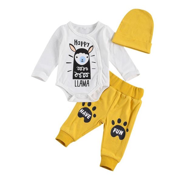 clothing sets baby girls boys letter print clothes set long sleeve jumpsuit cartoon animal patterns + elastic waist pants hat, White
clothing sets baby girls boys letter print clothes set long sleeve jumpsuit cartoon animal patterns + elastic waist pants hat, White