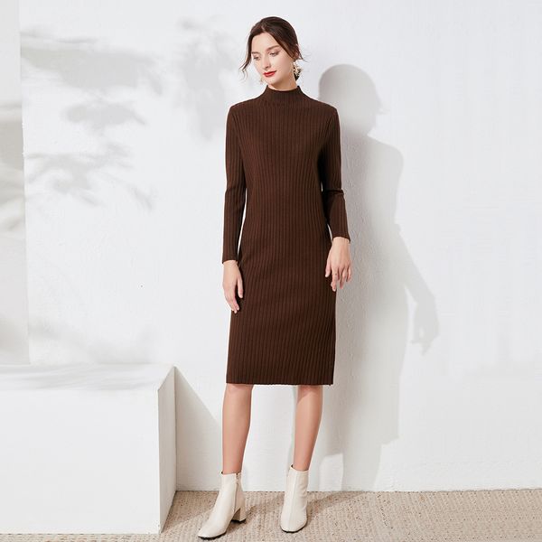 2021 new autumn winter midi women mid-length knit highneck female slim sweater bodycon warm dnv9, White;black
2021 new autumn winter midi women mid-length knit highneck female slim sweater bodycon warm dnv9, White;black