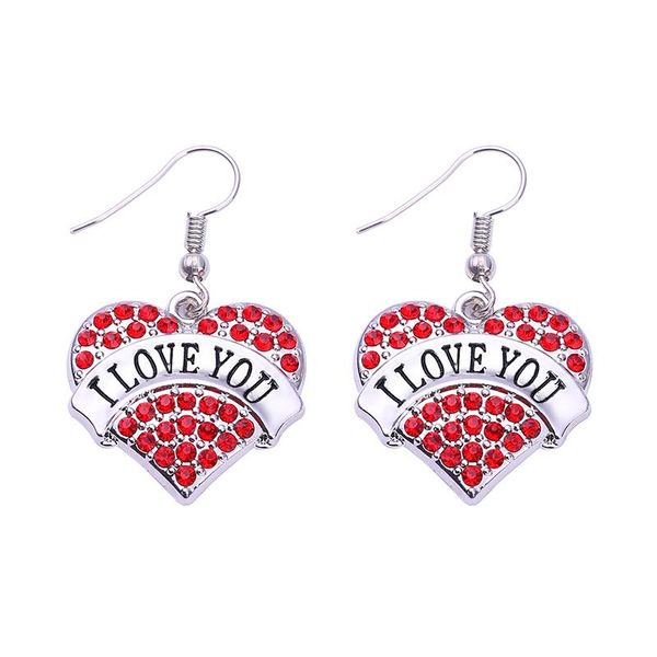 hoop & huggie arrival selling fashion rhodium plated earring with sparkling crystals i love you heart pendant drop, Golden;silver
hoop & huggie arrival selling fashion rhodium plated earring with sparkling crystals i love you heart pendant drop, Golden;silver