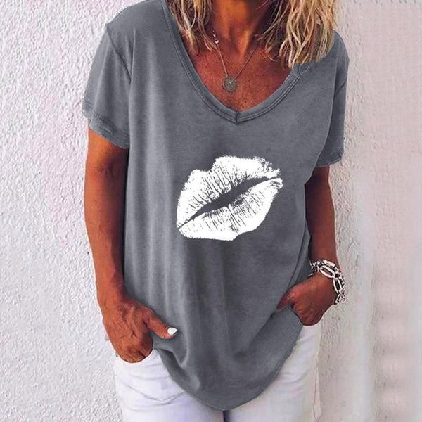 women's t-shirt graphic 2021 mouth printing womens tee shirt casual v neck summer woman loose short sleeve lip print, White
women's t-shirt graphic 2021 mouth printing womens tee shirt casual v neck summer woman loose short sleeve lip print, White