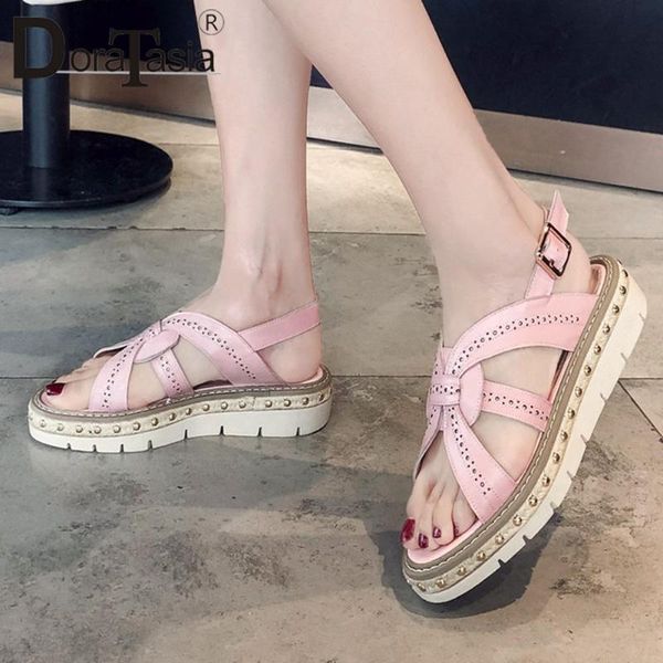 dress shoes doratasia female classic sandals 2021 brand snadals women open toe solid back strap platform rivet woman, Black
dress shoes doratasia female classic sandals 2021 brand snadals women open toe solid back strap platform rivet woman, Black