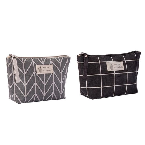 2 pcs women plaid cosmetic bag makeup bags handbag female zipper purse small make up bags black plaid & gray arrow
2 pcs women plaid cosmetic bag makeup bags handbag female zipper purse small make up bags black plaid & gray arrow