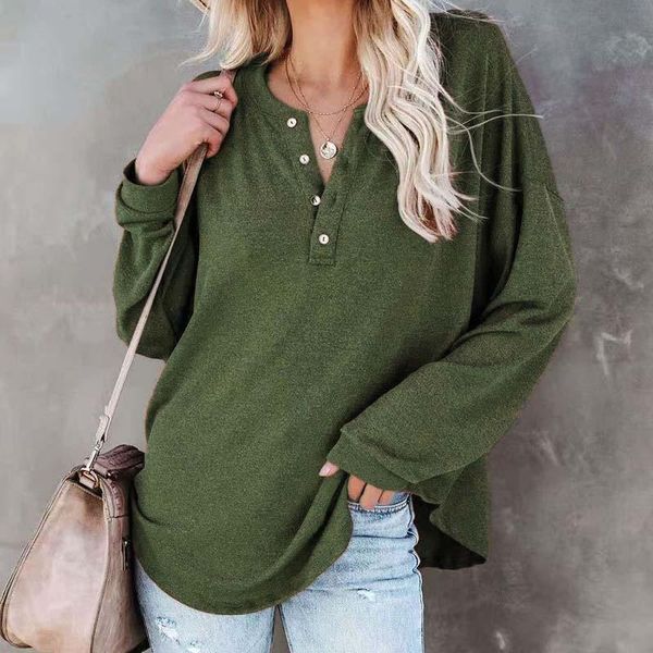 women's t-shirt casual women clothes autumn long sleeve o-neck button solid tee female fashion all-match loose tees shirt feminine, White
women's t-shirt casual women clothes autumn long sleeve o-neck button solid tee female fashion all-match loose tees shirt feminine, White
