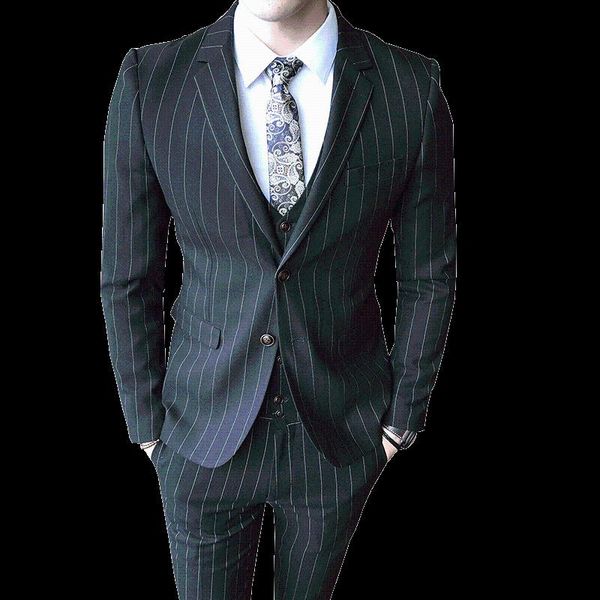 men's suits & blazers british style striped gentleman wedding party groom suit 3 piece set (coat vest pants) high-end business slim bla, White;black
men's suits & blazers british style striped gentleman wedding party groom suit 3 piece set (coat vest pants) high-end business slim bla, White;black