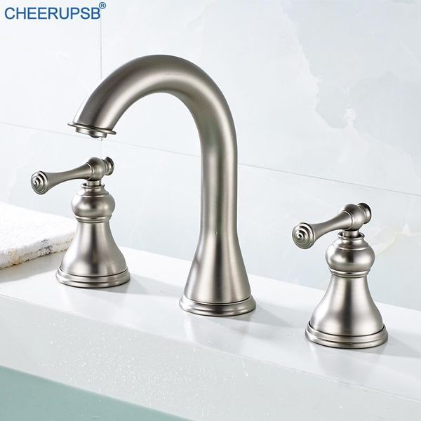 bathroom sink faucets 3 ways basin faucet dual handle mixer tap deck mount luxury brush nickel pcs ceramic spool bronze taps grifos
bathroom sink faucets 3 ways basin faucet dual handle mixer tap deck mount luxury brush nickel pcs ceramic spool bronze taps grifos