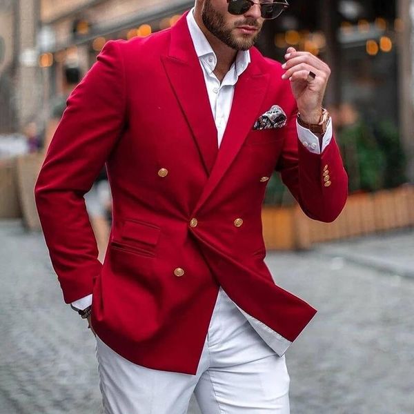 men's suits & blazers 2021 custom made white pant groomsmen groom tuxedos double breasted men wedding man red blazer 2 pieces costume h, White;black
men's suits & blazers 2021 custom made white pant groomsmen groom tuxedos double breasted men wedding man red blazer 2 pieces costume h, White;black