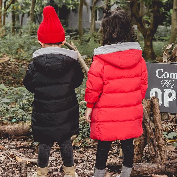 coat winter mid-long children's down jacket boys girls pure color thickened hat, Blue;gray
coat winter mid-long children's down jacket boys girls pure color thickened hat, Blue;gray