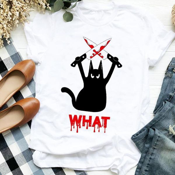 women lady cat funny fashion autumn fall halloween cute 90s print t tee womens tshirt female shirt clothes graphic t-shirt, White
women lady cat funny fashion autumn fall halloween cute 90s print t tee womens tshirt female shirt clothes graphic t-shirt, White