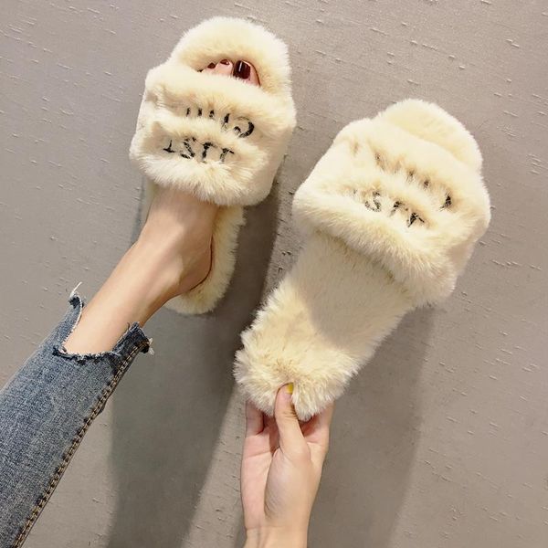 slippers european brand design plush home women winter warm shoes letter appliques fur flip flops woman mules flat furry pantufa, Black
slippers european brand design plush home women winter warm shoes letter appliques fur flip flops woman mules flat furry pantufa, Black