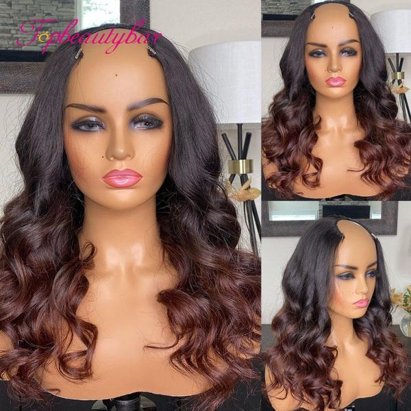 lace wigs wavy u part for women ombre dark red human hair 180% density side shape remy glueless, Black;brown
lace wigs wavy u part for women ombre dark red human hair 180% density side shape remy glueless, Black;brown