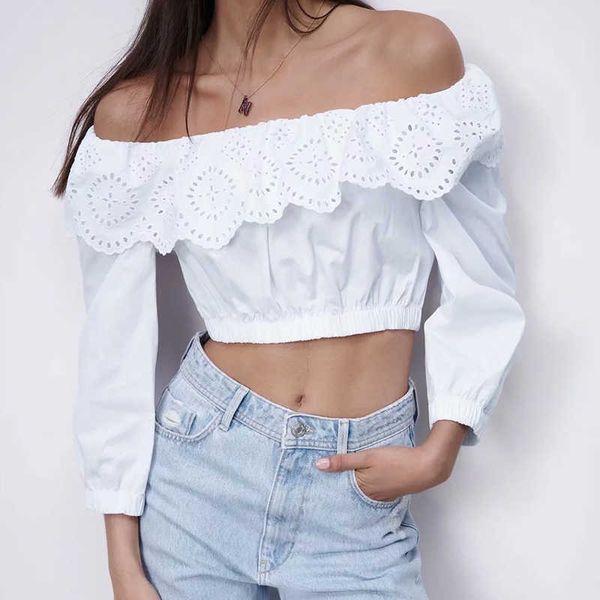 women shirt za fashion ruffled simple temperament women casual chic street youth student female 210601, White
women shirt za fashion ruffled simple temperament women casual chic street youth student female 210601, White