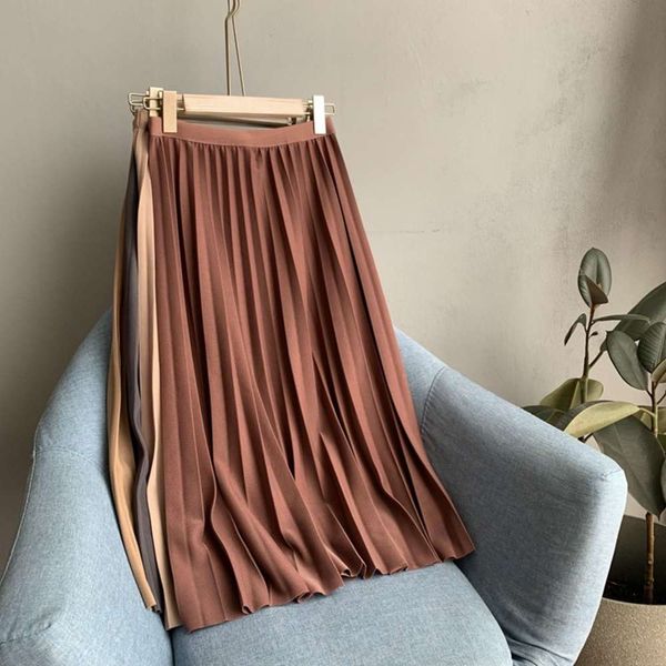 autumn and winter 2020 pleated women's mid korean high waist elegant temperament show thin a-line long skirt, Black;gray
autumn and winter 2020 pleated women's mid korean high waist elegant temperament show thin a-line long skirt, Black;gray