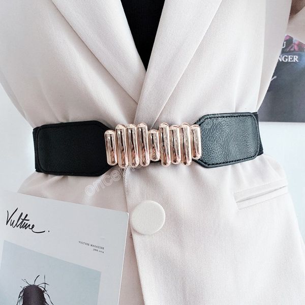 fashion elastic nylon women belt irregular gold metal buckle waist belts simple black white waistbands ladies coat dress straps, Black;brown
fashion elastic nylon women belt irregular gold metal buckle waist belts simple black white waistbands ladies coat dress straps, Black;brown