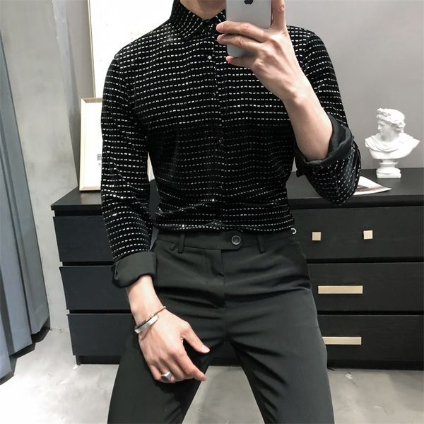 Spring New 2021 Quality Veet Gold Long Shirts for Fine Men's Clothes Fitting Points Print Casual Blouse Homme Comfortable 3xl B1N2, Black;brown
Spring New 2021 Quality Veet Gold Long Shirts for Fine Men's Clothes Fitting Points Print Casual Blouse Homme Comfortable 3xl B1N2, Black;brown