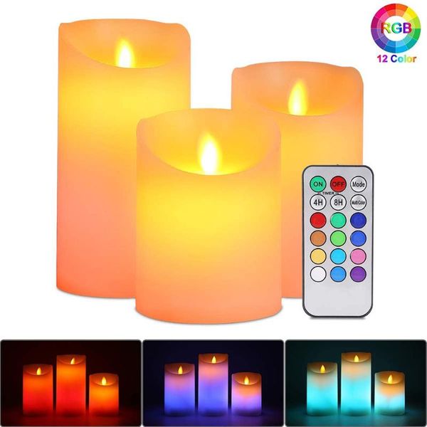 3pcs rgb + warm white led candles remote control battery powered flameless led pillar candles home wedding decoration lights
3pcs rgb + warm white led candles remote control battery powered flameless led pillar candles home wedding decoration lights