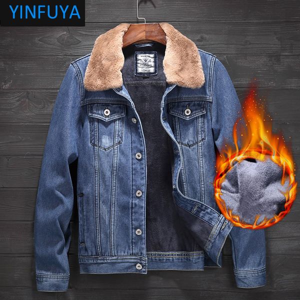 2021 dark blue/blue jean outerwear warm coats new men large size wool liner thicker winter denim jackets brf2, Black;brown
2021 dark blue/blue jean outerwear warm coats new men large size wool liner thicker winter denim jackets brf2, Black;brown