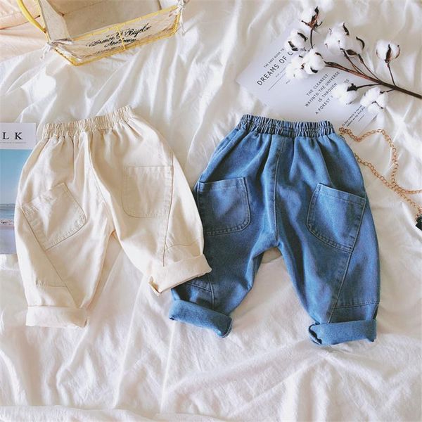 korean style spring autumn toddler kids patchwork pockets loose jeans boys girls cute casual denim trousers, Blue
korean style spring autumn toddler kids patchwork pockets loose jeans boys girls cute casual denim trousers, Blue