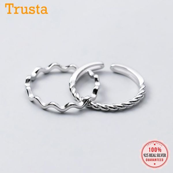 cluster rings trustdavis real 925 sterling silver fashion sweet waves twist opening for women wedding party fine s925 jewelry da1796, Golden;silver
cluster rings trustdavis real 925 sterling silver fashion sweet waves twist opening for women wedding party fine s925 jewelry da1796, Golden;silver