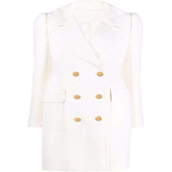 women's wool & blends autumn winter fashion white ol double breasted woolen coat women elegant slim temperment overcoat s1636, Black 
women's wool & blends autumn winter fashion white ol double breasted woolen coat women elegant slim temperment overcoat s1636, Black