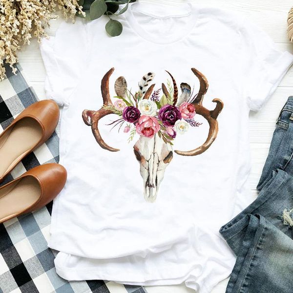 women lady feather 90s vintage heifer printing 90s floral print t tee womens tshirt female shirt clothes graphic t-shirt, White 
women lady feather 90s vintage heifer printing 90s floral print t tee womens tshirt female shirt clothes graphic t-shirt, White