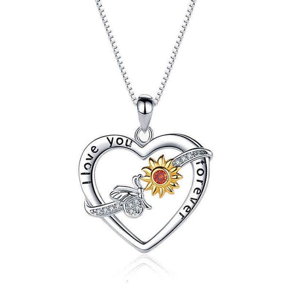 s925 sterling sier creative heart-shaped bee honey collection pendant wind love fashion accessories clavicle chain, Silver
s925 sterling sier creative heart-shaped bee honey collection pendant wind love fashion accessories clavicle chain, Silver