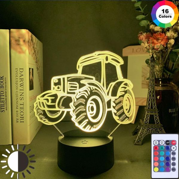 night lights cool tractor 3d optical baby light led touch sensor remote color changing nightlight for home decor bedside table lamp car
night lights cool tractor 3d optical baby light led touch sensor remote color changing nightlight for home decor bedside table lamp car